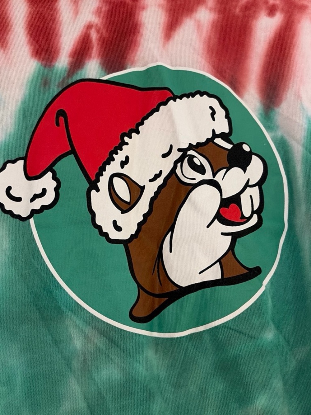 Buc-ee’s Christmas Tie Dye Long Sleeve Shirt